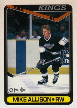 #417 Mike Allison - Los Angeles Kings - 1990-91 O-Pee-Chee Hockey