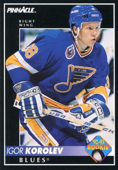 #417 Igor Korolev - St. Louis Blues - 1992-93 Pinnacle Canadian Hockey