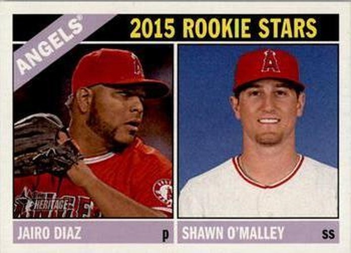 #417 Shawn O'Malley / Jairo Diaz - Los Angeles Angels - 2015 Topps Heritage Baseball