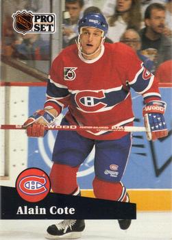 #417 Alain Cote - 1991-92 Pro Set Hockey