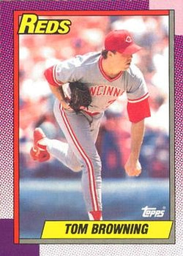 #418 Tom Browning - Cincinnati Reds - 1990 O-Pee-Chee Baseball
