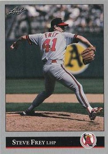 #418 Steve Frey - California Angels - 1992 Leaf Baseball