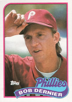 #418 Bob Dernier - Philadelphia Phillies - 1989 Topps Baseball