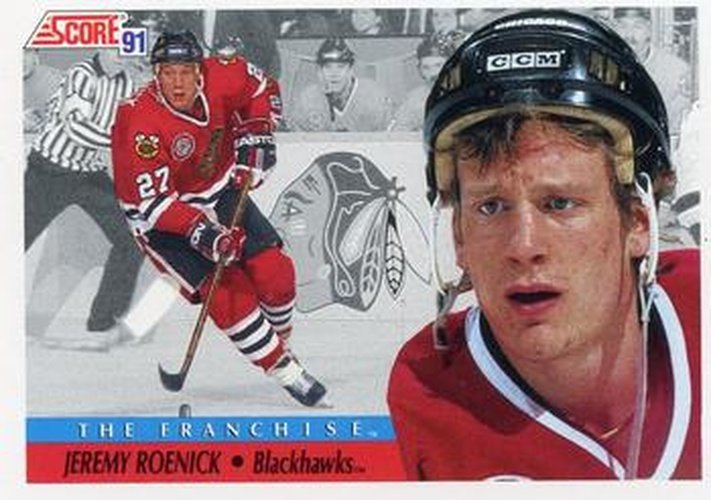 #418 Jeremy Roenick - Chicago Blackhawks - 1991-92 Score American Hockey