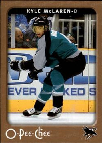 #418 Kyle McLaren - San Jose Sharks - 2006-07 O-Pee-Chee Hockey