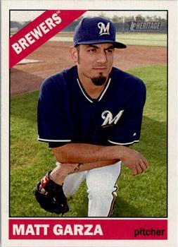 #418 Matt Garza - Milwaukee Brewers - 2015 Topps Heritage Baseball