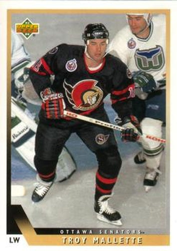 #418 Troy Mallette - Ottawa Senators - 1993-94 Upper Deck Hockey