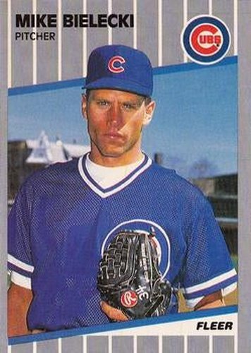 #419 Mike Bielecki - Chicago Cubs - 1989 Fleer Baseball