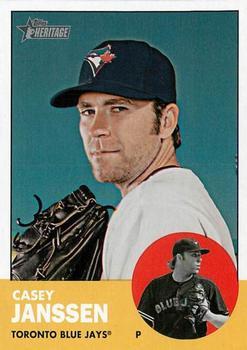 #419 Casey Janssen - Toronto Blue Jays - 2012 Topps Heritage Baseball