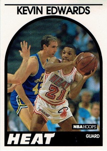 #41 Kevin Edwards - Miami Heat - 1989-90 Hoops Basketball