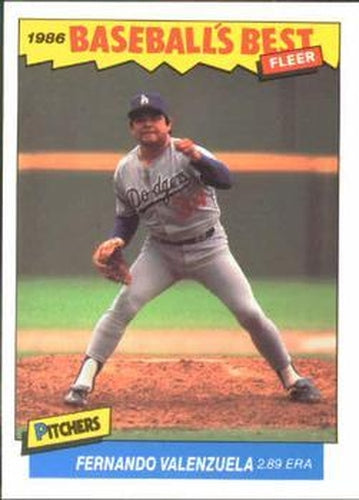 #41 Fernando Valenzuela - Los Angeles Dodgers - 1986 Fleer Baseball's Best Sluggers vs. Pitchers Baseball
