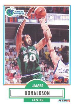 #41 James Donaldson - Dallas Mavericks - 1990-91 Fleer Basketball
