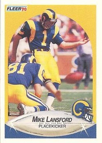 #41 Mike Lansford - Los Angeles Rams - 1990 Fleer Football