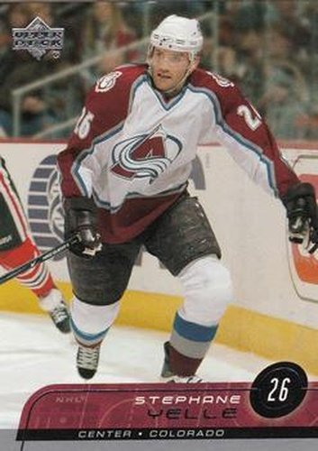 #41 Stephane Yelle - Colorado Avalanche - 2002-03 Upper Deck Hockey