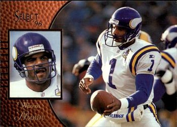 41 Warren Moon - Minnesota Vikings - 1996 Select Football – Isolated Cards