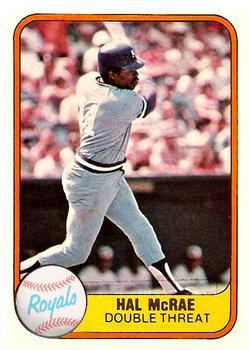#41b Hal McRae - Kansas City Royals - 1981 Fleer Baseball