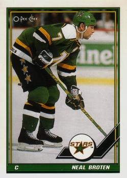 #420 Neal Broten - Minnesota North Stars - 1991-92 O-Pee-Chee Hockey