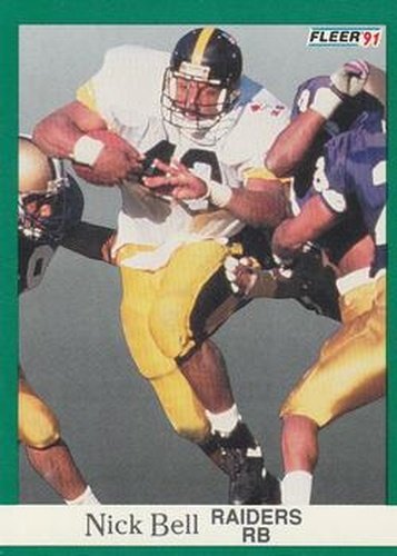 #420 Nick Bell - Los Angeles Raiders - 1991 Fleer Football