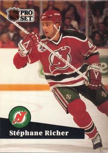 #420 Stephane Richer - 1991-92 Pro Set Hockey