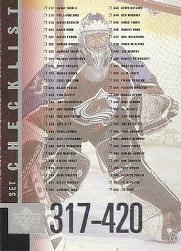 #420 Patrick Roy - Colorado Avalanche - 1997-98 Upper Deck Hockey