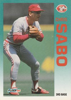 #420 Chris Sabo - Cincinnati Reds - 1992 Fleer Baseball