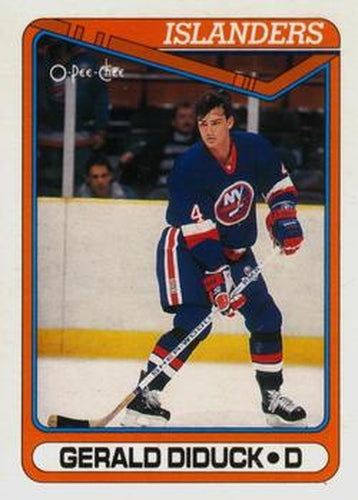 #421 Gerald Diduck - New York Islanders - 1990-91 O-Pee-Chee Hockey