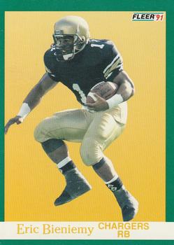 #421 Eric Bieniemy - San Diego Chargers - 1991 Fleer Football