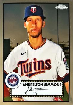 #421 Andrelton Simmons - Minnesota Twins - 2021 Topps Chrome Platinum Anniversary Baseball
