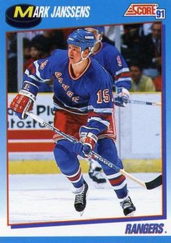 #421 Mark Janssens - New York Rangers - 1991-92 Score Canadian Bilingual Hockey