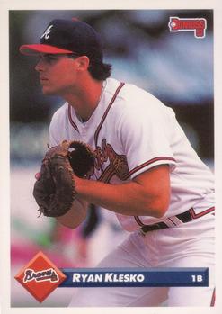 #422 Ryan Klesko - Atlanta Braves - 1993 Donruss Baseball