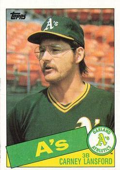 #422 Carney Lansford - Oakland Athletics - 1985 Topps Baseball