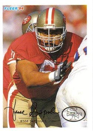 422 Jesse Sapolu - San Francisco 49ers - 1994 Fleer Football – Isolated  Cards