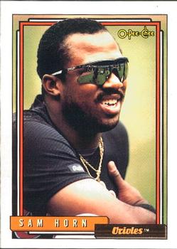 #422 Sam Horn - Baltimore Orioles - 1992 O-Pee-Chee Baseball