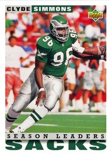 #422 Clyde Simmons - Philadelphia Eagles - 1993 Upper Deck Football