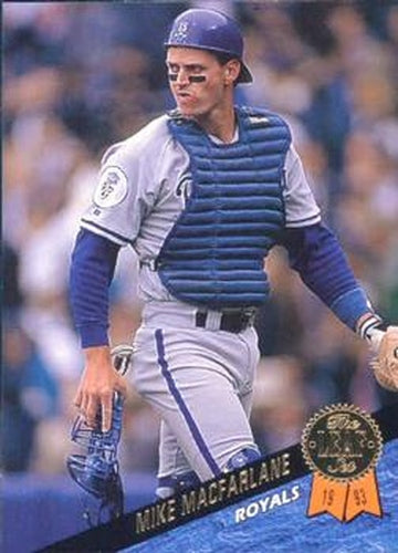 #422 Mike Macfarlane - Kansas City Royals - 1993 Leaf Baseball