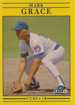 #422 Mark Grace - Chicago Cubs - 1991 Fleer Baseball