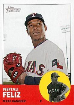 #423 Neftali Feliz - Texas Rangers - 2012 Topps Heritage Baseball