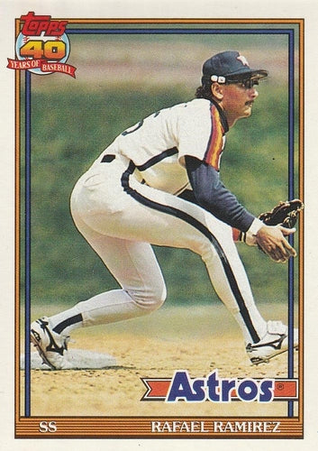 #423 Rafael Ramirez - Houston Astros - 1991 O-Pee-Chee Baseball