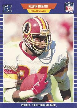 #423 Kelvin Bryant - Washington Redskins - 1989 Pro Set Football