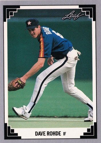 #424 Dave Rohde - Houston Astros - 1991 Leaf Baseball