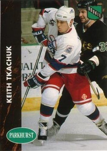 #424 Keith Tkachuk - Winnipeg Jets - 1991-92 Parkhurst Hockey