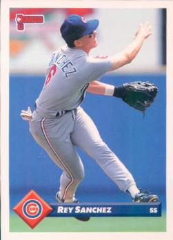 #424 Rey Sanchez - Chicago Cubs - 1993 Donruss Baseball