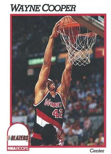 #424 Wayne Cooper - Portland Trail Blazers - 1991-92 Hoops Basketball