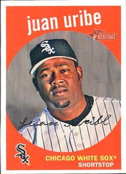 #424 Juan Uribe - Chicago White Sox - 2008 Topps Heritage Baseball