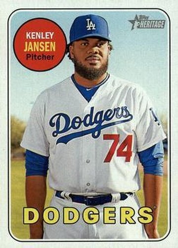 #424 Kenley Jansen - Los Angeles Dodgers - 2018 Topps Heritage Baseball
