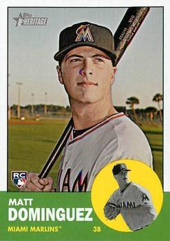 #424 Matt Dominguez - Miami Marlins - 2012 Topps Heritage Baseball