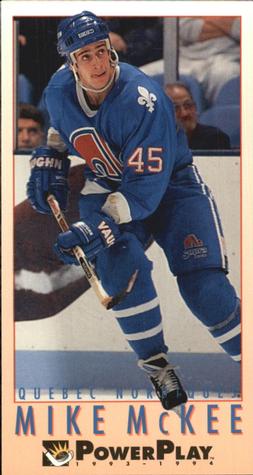 #424 Mike McKee - Quebec Nordiques - 1993-94 Fleer PowerPlay Hockey