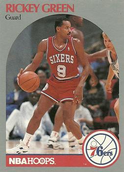 #425 Rickey Green - Philadelphia 76ers - 1990-91 Hoops Basketball