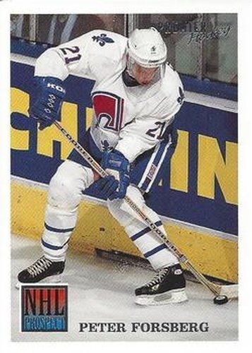 #425 Peter Forsberg - Quebec Nordiques - 1994-95 Topps Premier Hockey