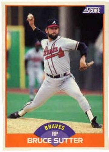 #425 Bruce Sutter - Atlanta Braves - 1989 Score Baseball